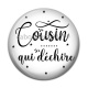 Cabochon Résine - cousin qui déchire