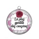 Pendentif Cabochon Argent - la plus gentilles des cousines