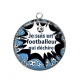 Pendentif Cabochon Argent -  je suis un footballeur qui déchire