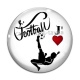 Cabochon Verre - football