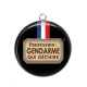Pendentif Cabochon Argent - gendarme qui déchire