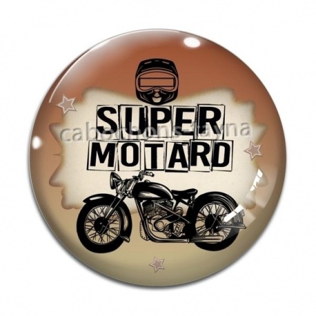 Cabochon Verre - super motard