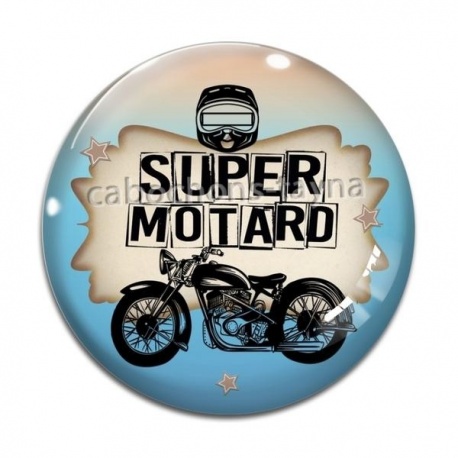 Cabochon Verre - super motard