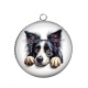 Pendentif Cabochon Argent - chien