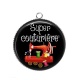 Pendentif Cabochon Argent - super couturière