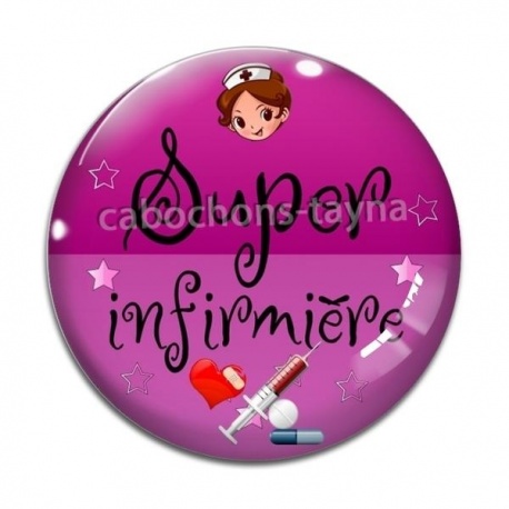 Cabochon Verre - super infirmière