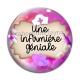 Cabochon Verre - une infirmière géniale