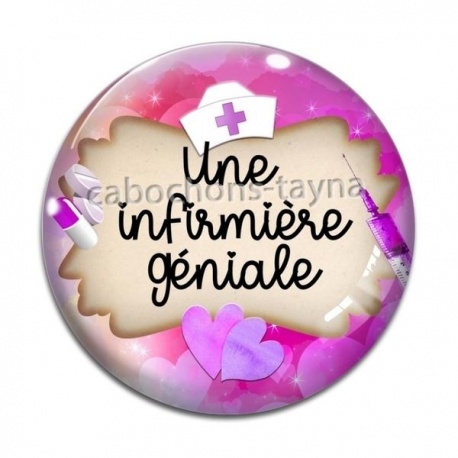 Cabochon Verre - une infirmière géniale