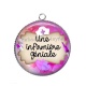 Pendentif Cabochon Argent - une infirmière géniale