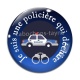 Cabochon Verre - je suis une policière qui déchire