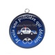 Pendentif Cabochon Argent - je suis une policière qui déchire
