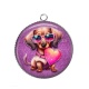 Pendentif Cabochon Argent - chien