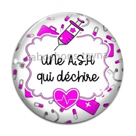 Cabochon Verre -  une ash qui déchire