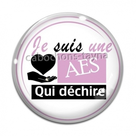 Cabochon Verre -  AES qui déchire