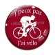 Cabochon Verre - j'peux pas j'ai vélo