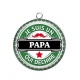 Pendentif Cabochon Argent - je suis un papa qui déchire