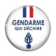 Cabochon Verre - gendarme qui déchire