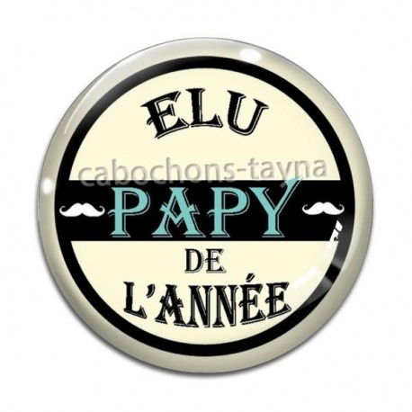 Cabochon Verre - elu papy de l'année