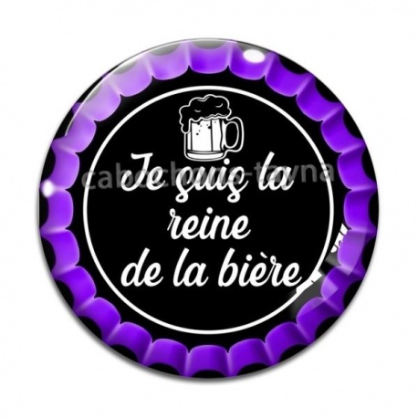Cabochon Verre - je suis la reine de la bière
