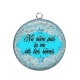 Pendentif Cabochon Argent - Ne rêve pas ta vie vis tes rêves