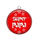 Pendentif Cabochon Argent -  super papa