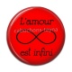 Cabochon Résine - l'amour est infini