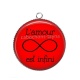Pendentif Cabochon Argent - l'amour est infini