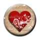 Cabochon Verre - coeur