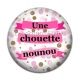 Cabochon Résine - une chouette nounou