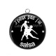 Pendentif Cabochon Argent - j'peux pas j'ai salsa