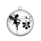 Pendentif Cabochon Argent - fée