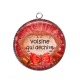 Pendentif Cabochon Argent - voisine qui déchire