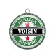 Pendentif Cabochon Argent - meilleur voisin