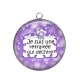 Pendentif Cabochon Argent -  je suis une retraitée qui déchire