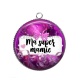 Pendentif Cabochon Argent - ma super mamie