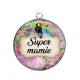 Pendentif Cabochon Argent - super mamie