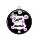 Pendentif Cabochon Argent - super mamie