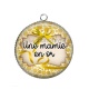 Pendentif Cabochon Argent - une mamie en or