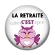 Cabochon Résine - la retraite c'est chouette