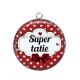 Pendentif Cabochon Argent - super tatie