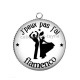 Pendentif Cabochon Argent - j'peux pas j'ai flamenco