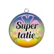 Pendentif Cabochon Argent - super tatie