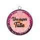 Pendentif Cabochon Argent - super tatie