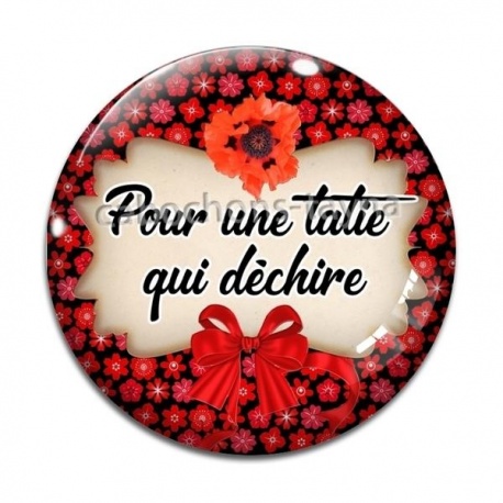 Cabochon Verre - pour une tatie qui déchire