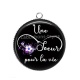 Pendentif Cabochon Argent - une soeur pour la vie
