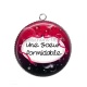 Pendentif Cabochon Argent - une soeur formidable