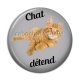 Cabochon Résine - chat détend