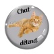 Cabochon Verre - chat détend