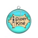 Pendentif Cabochon Argent - super kiné