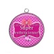 Pendentif Cabochon Argent - super esthéticienne